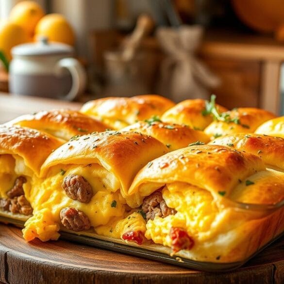crescent roll breakfast casserole crescent roll breakfast casserole
