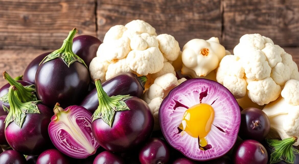 Purple and White Vegetables