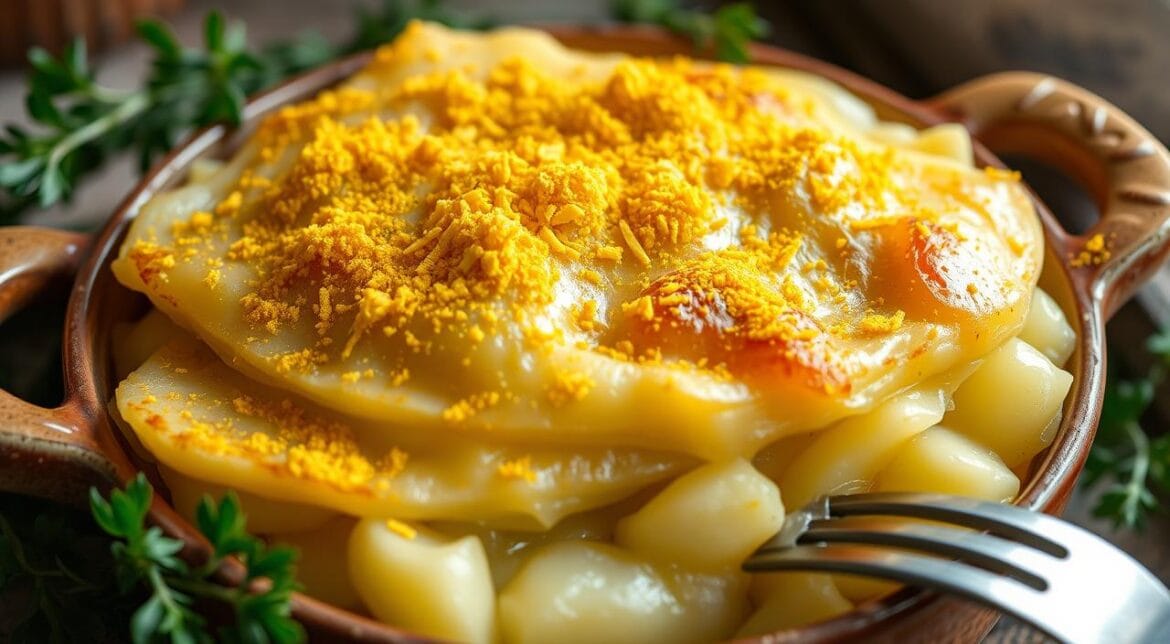 How to make scalloped potatoes with cheese powder for extra flavor