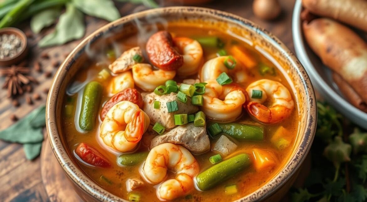 Easy Gumbo Recipe with Chicken, Shrimp, and Sausage